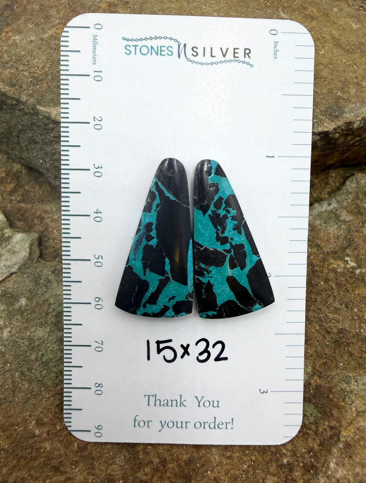 ’Black Jack’ Kingman Composite Block Matching Earring Bead