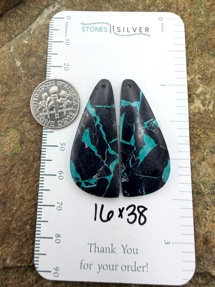 ’Black Jack’ Kingman Composite Block Matching Earring Bead