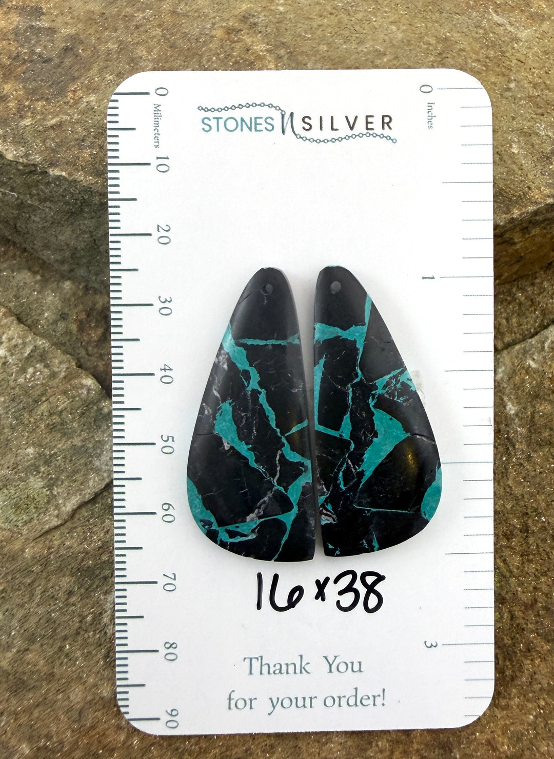 ’Black Jack’ Kingman Composite Block Matching Earring Bead