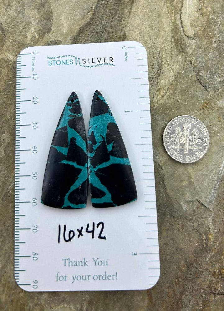 ’Black Jack’ Kingman Composite Block Matching Earring Bead