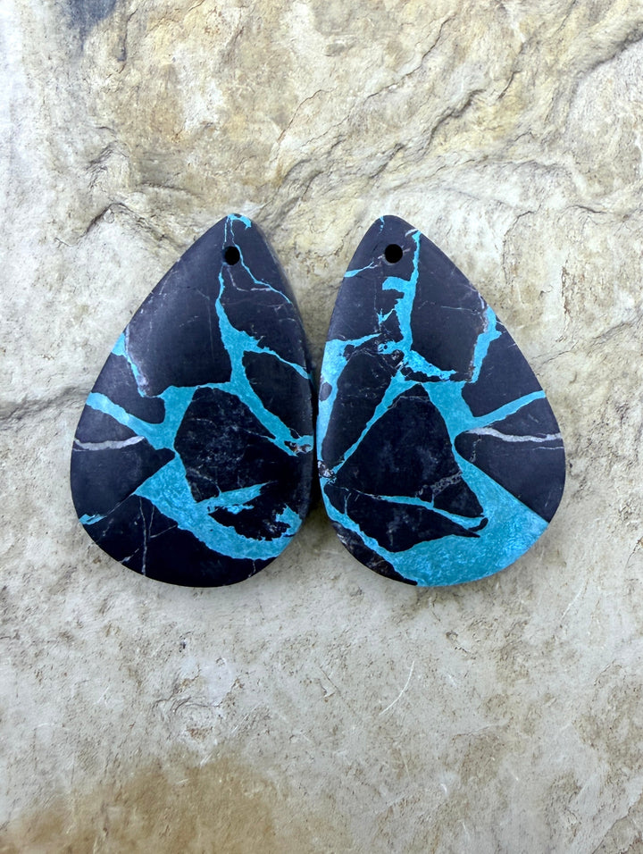 Black Jack’ Kingman Composite Block Matching Earring Bead