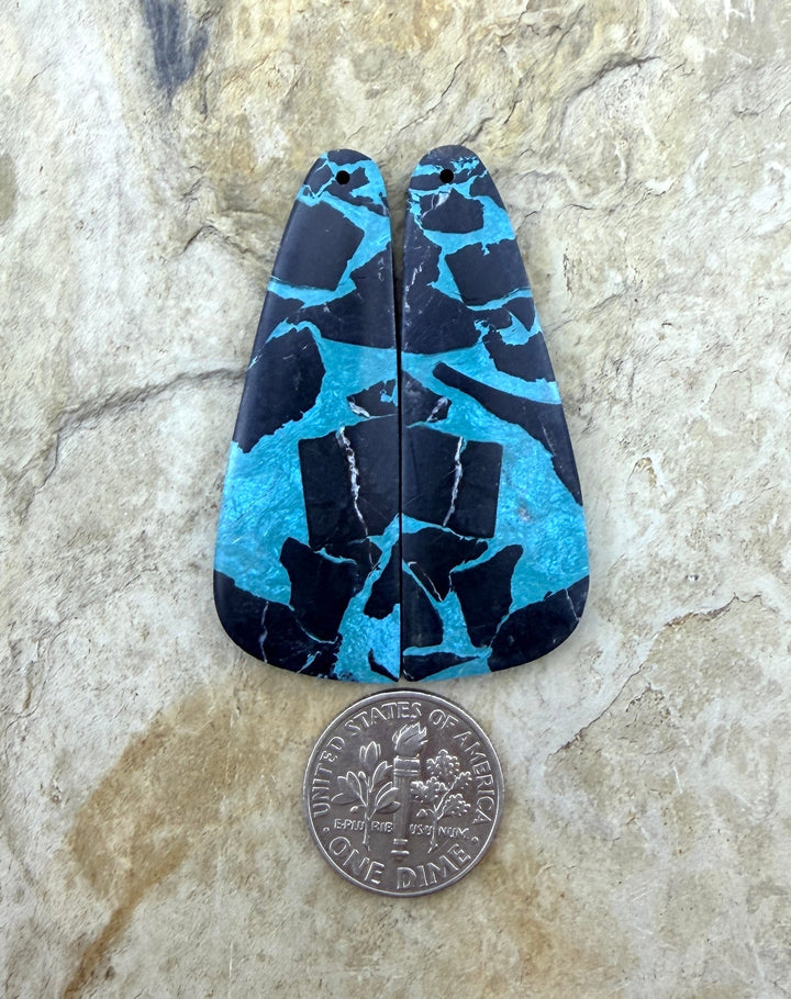 Black Jack’ Kingman Composite Block Matching Earring Bead