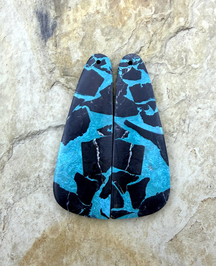 Black Jack’ Kingman Composite Block Matching Earring Bead
