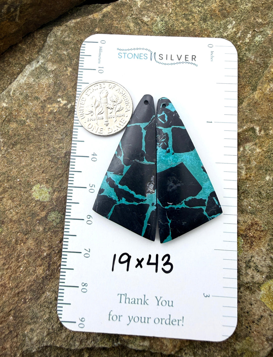 ’Black Jack’ Kingman Composite Block Matching Earring Bead