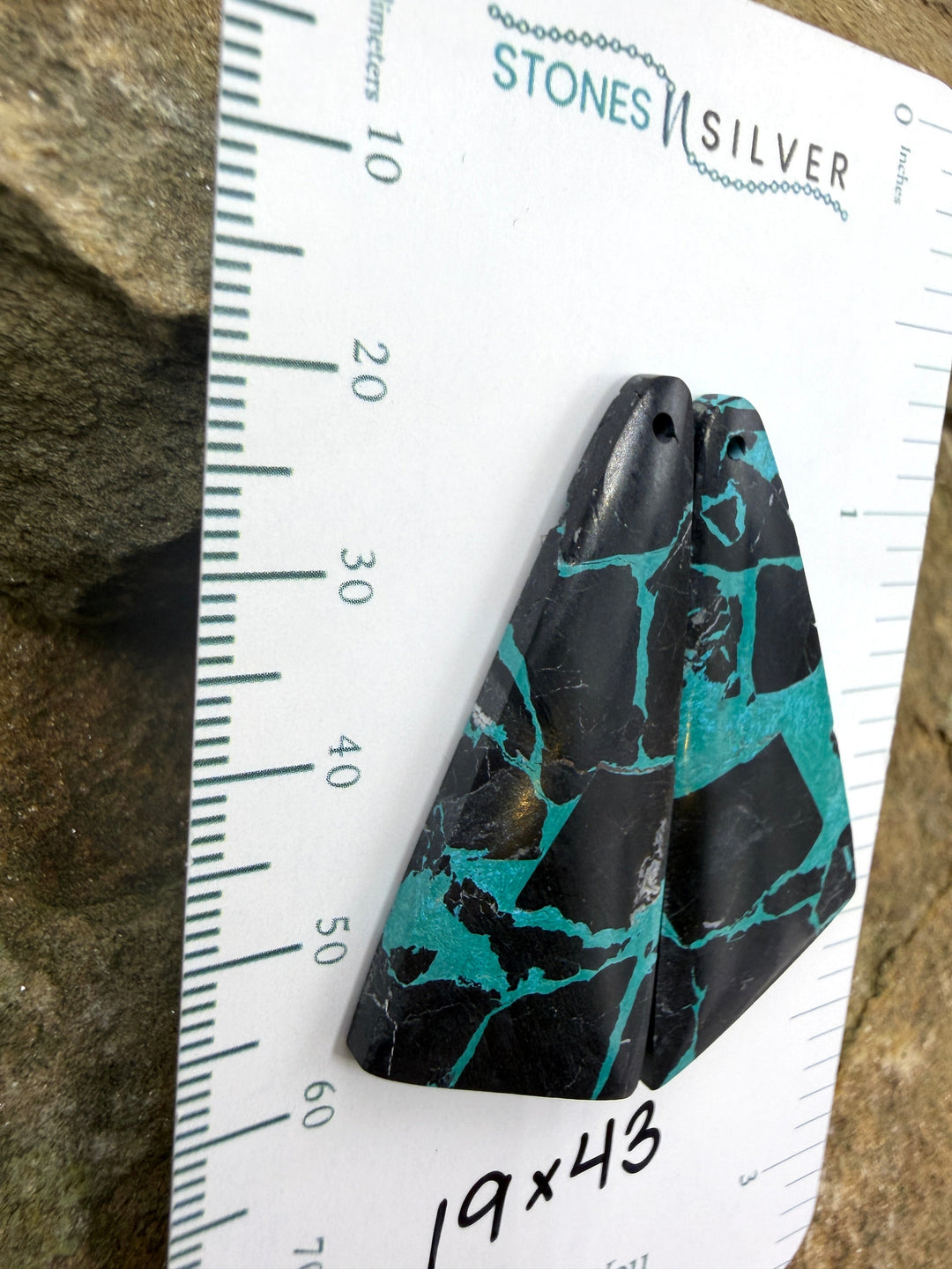 ’Black Jack’ Kingman Composite Block Matching Earring Bead