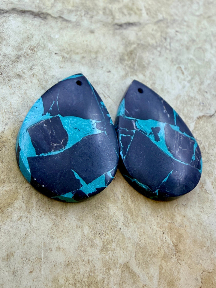 Black Jack’ Kingman Composite Block Matching Earring Bead
