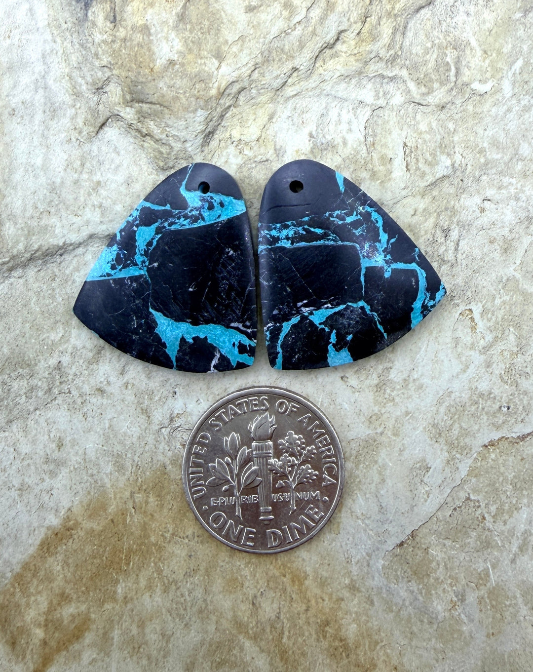 Black Jack’ Kingman Composite Block Matching Earring Bead
