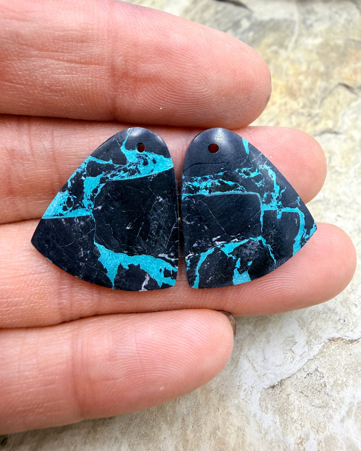 Black Jack’ Kingman Composite Block Matching Earring Bead