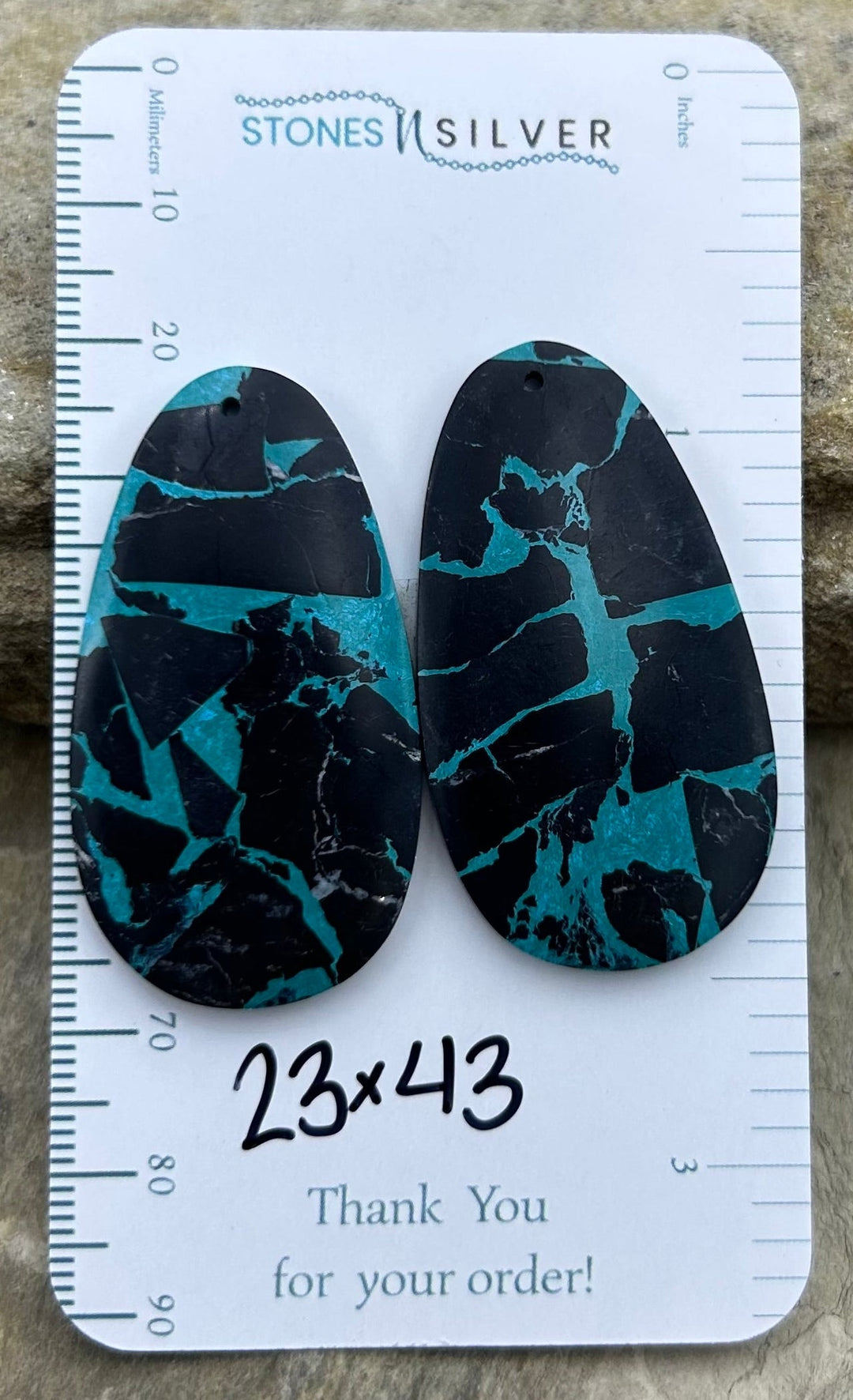 ’Black Jack’ Kingman Composite Block Matching Earring Bead