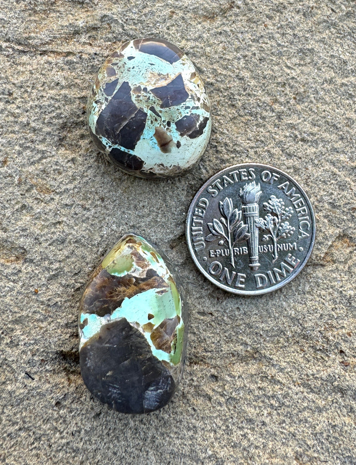 Blackjack (NV) Turquoise Freeform Cabochon Select One Stone