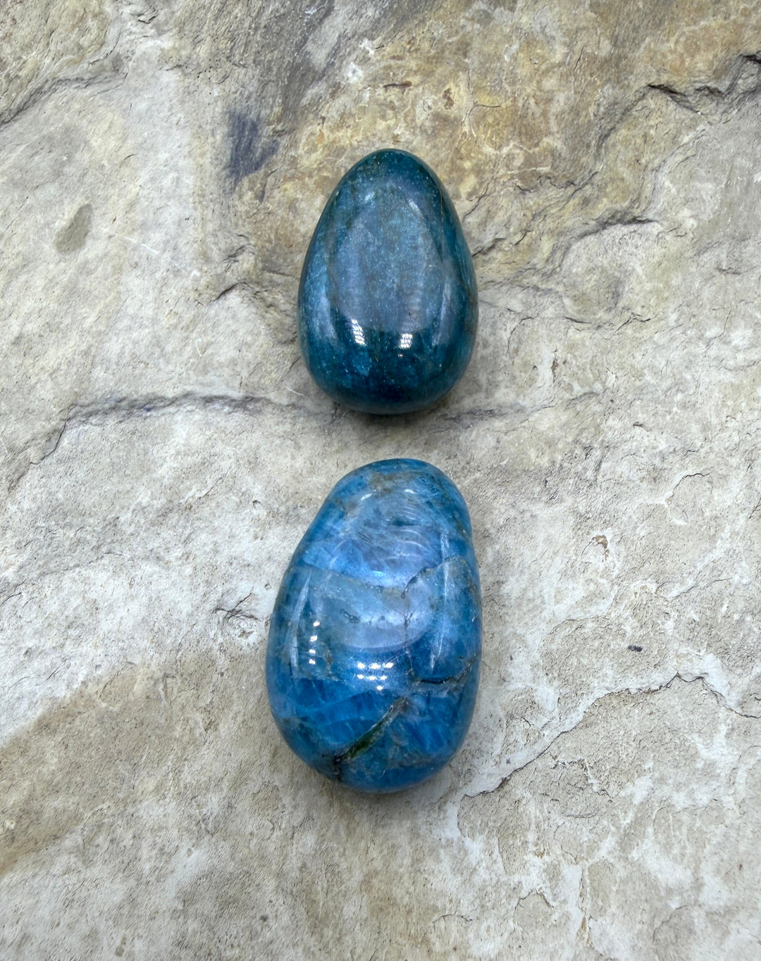 Blue Apatite Focal Pendant Bead 18x27x12mm - Blue Apatite