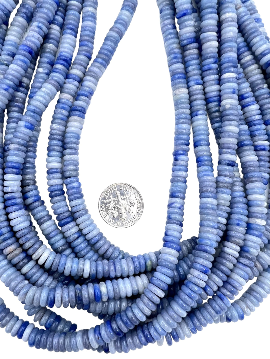 Blue Aventurine (Arizona) 2x6mm Rondelle/Wheel Beads 16inch