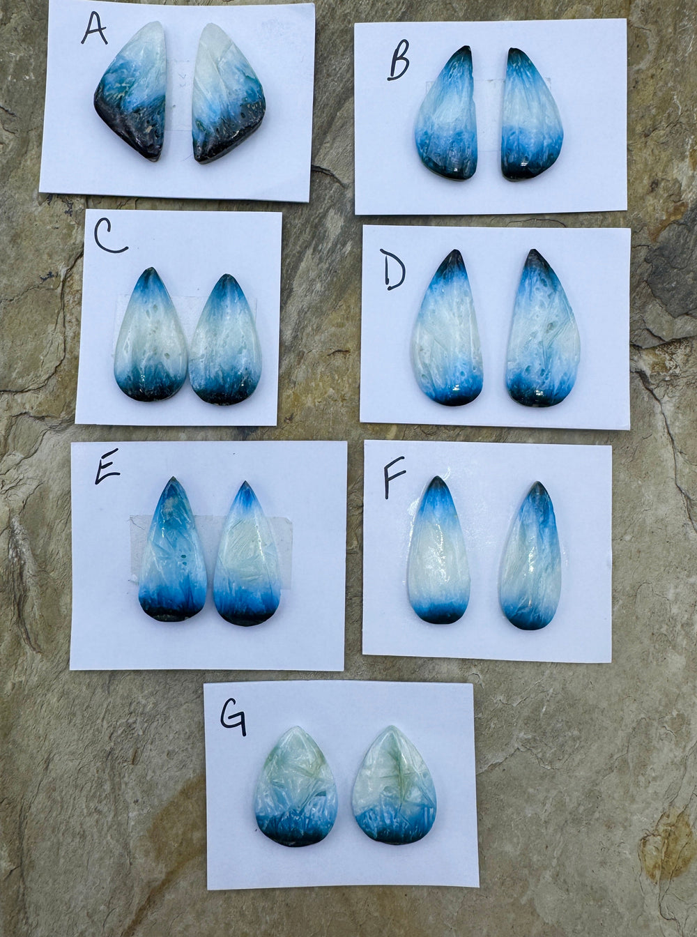 Blue Ice Glacierite (Indonesia) Freeform Designer Cabochon
