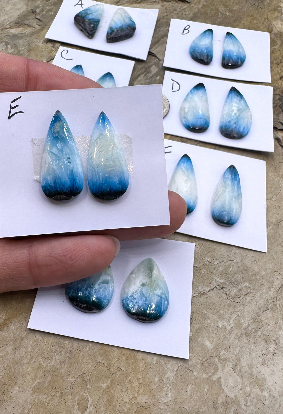 Blue Ice Glacierite (Indonesia) Freeform Designer Cabochon