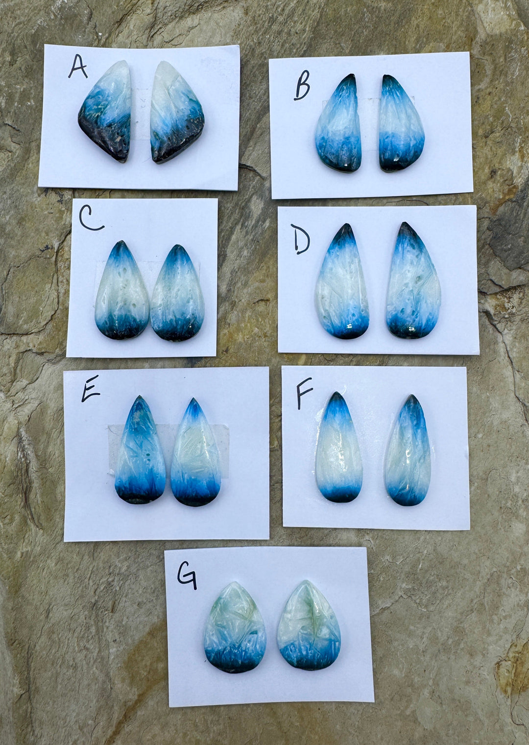 Blue Ice Glacierite (Indonesia) Freeform Designer Cabochon