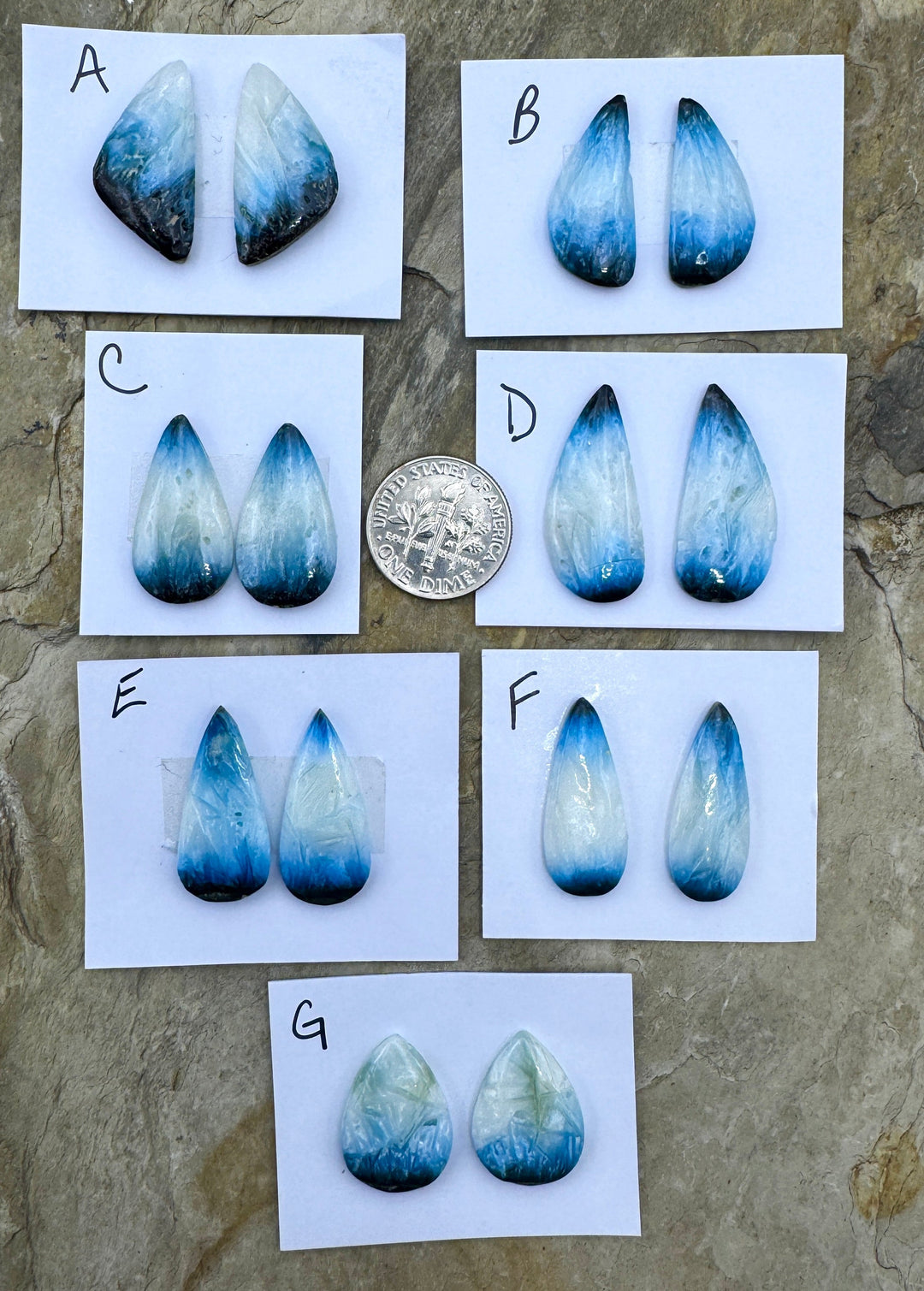 Blue Ice Glacierite (Indonesia) Freeform Designer Cabochon