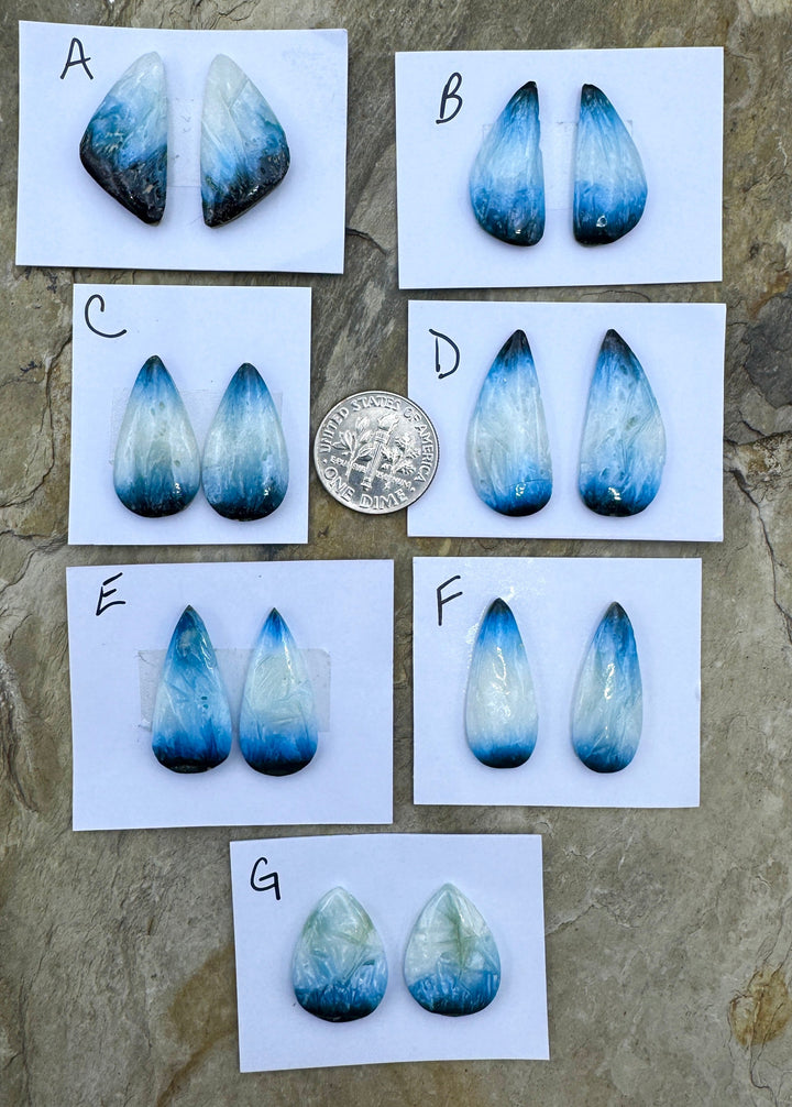 Blue Ice Glacierite (Indonesia) Freeform Designer Cabochon