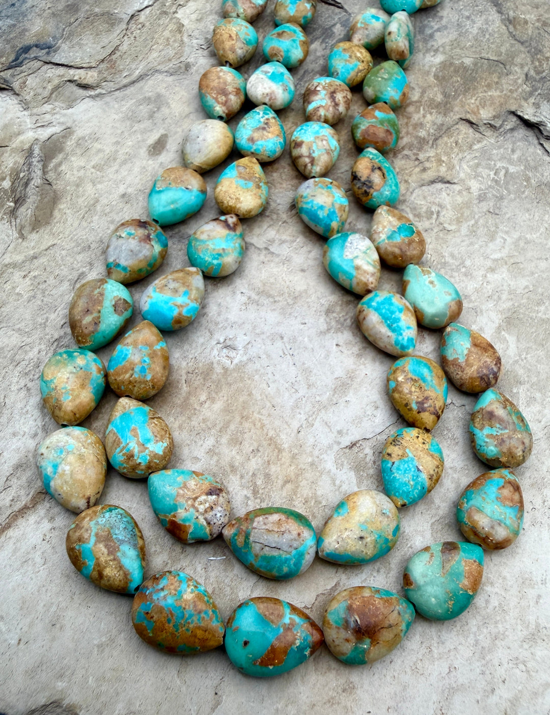 Bright Blue Pilot Mountain Turquoise (Nevada) 10x13mm Pear