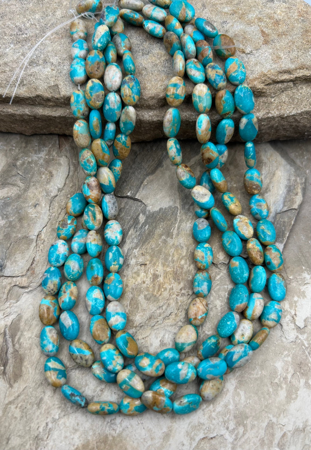 Bright Blue Pilot Mountain Turquoise (Nevada) 8x12mm Oval