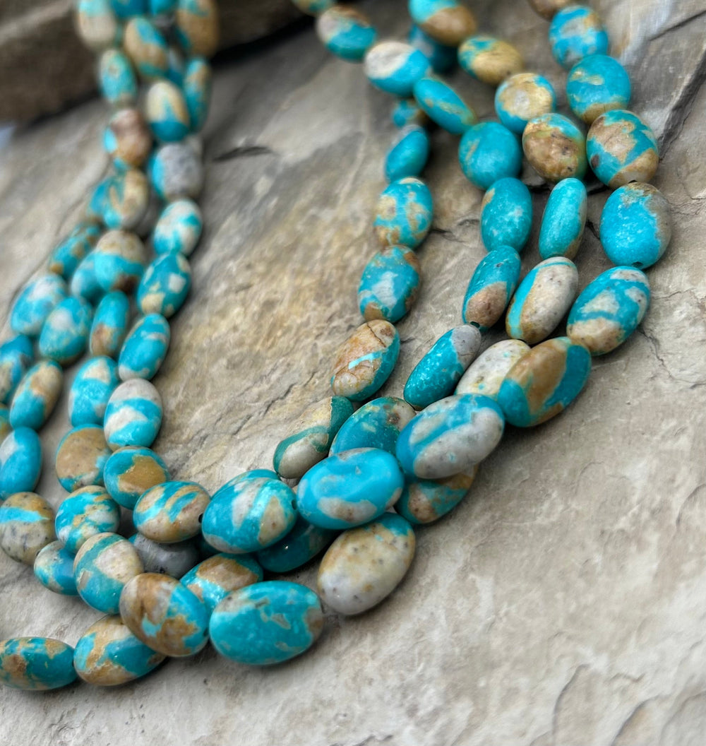 Bright Blue Pilot Mountain Turquoise (Nevada) 8x12mm Oval