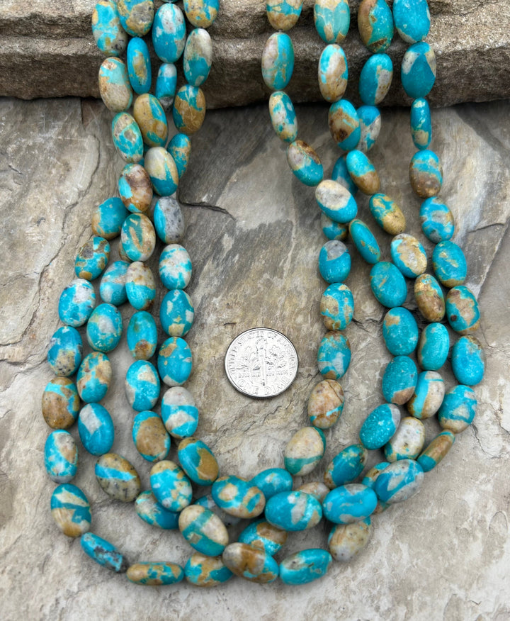 Bright Blue Pilot Mountain Turquoise (Nevada) 8x12mm Oval