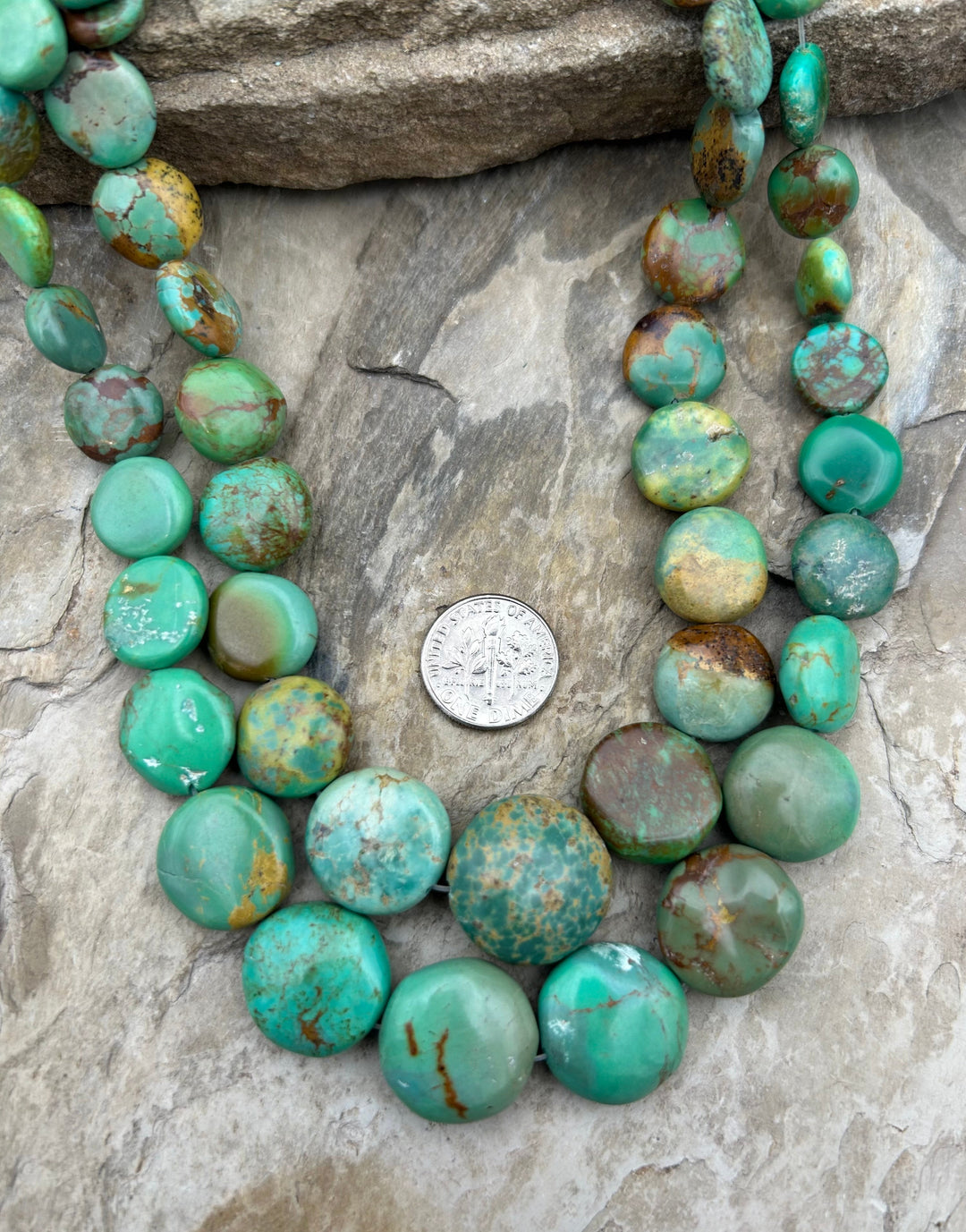 Bright Green Elisa Turquoise (Mexico) Graduated Round