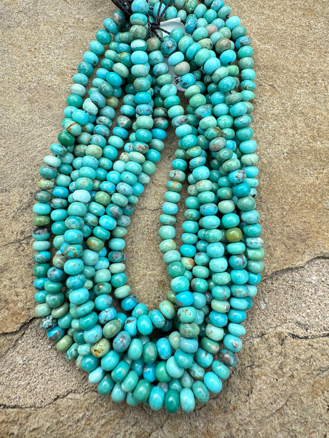 Campitos (Mex) Turquoise 5mm Rondelle Beads (9 inch