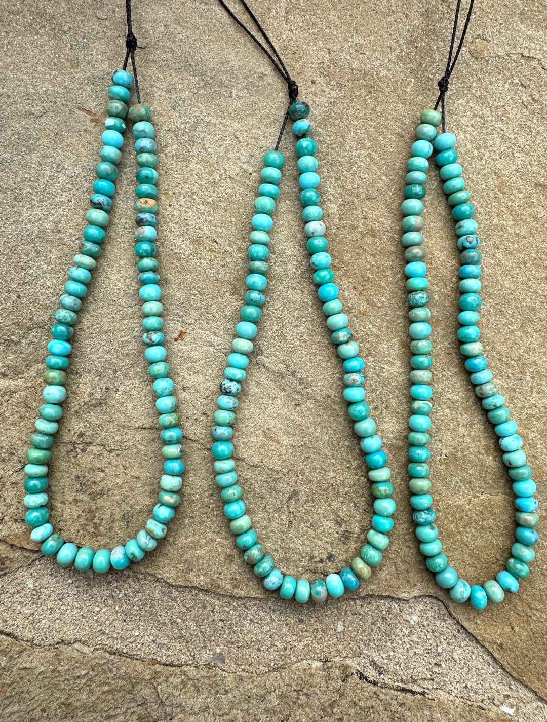 Campitos (Mex) Turquoise 5mm Rondelle Beads (9 inch