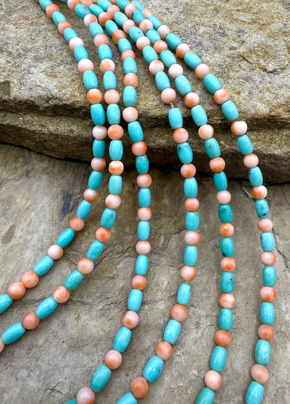 Campitos (Mex) Turquoise and AAA + Natural Pink Coral