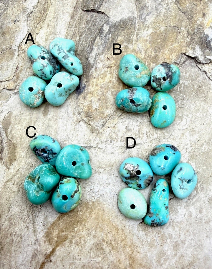 Campitos (Mex) Turquoise Large Hole Bead Sets 11x12-14x20mm