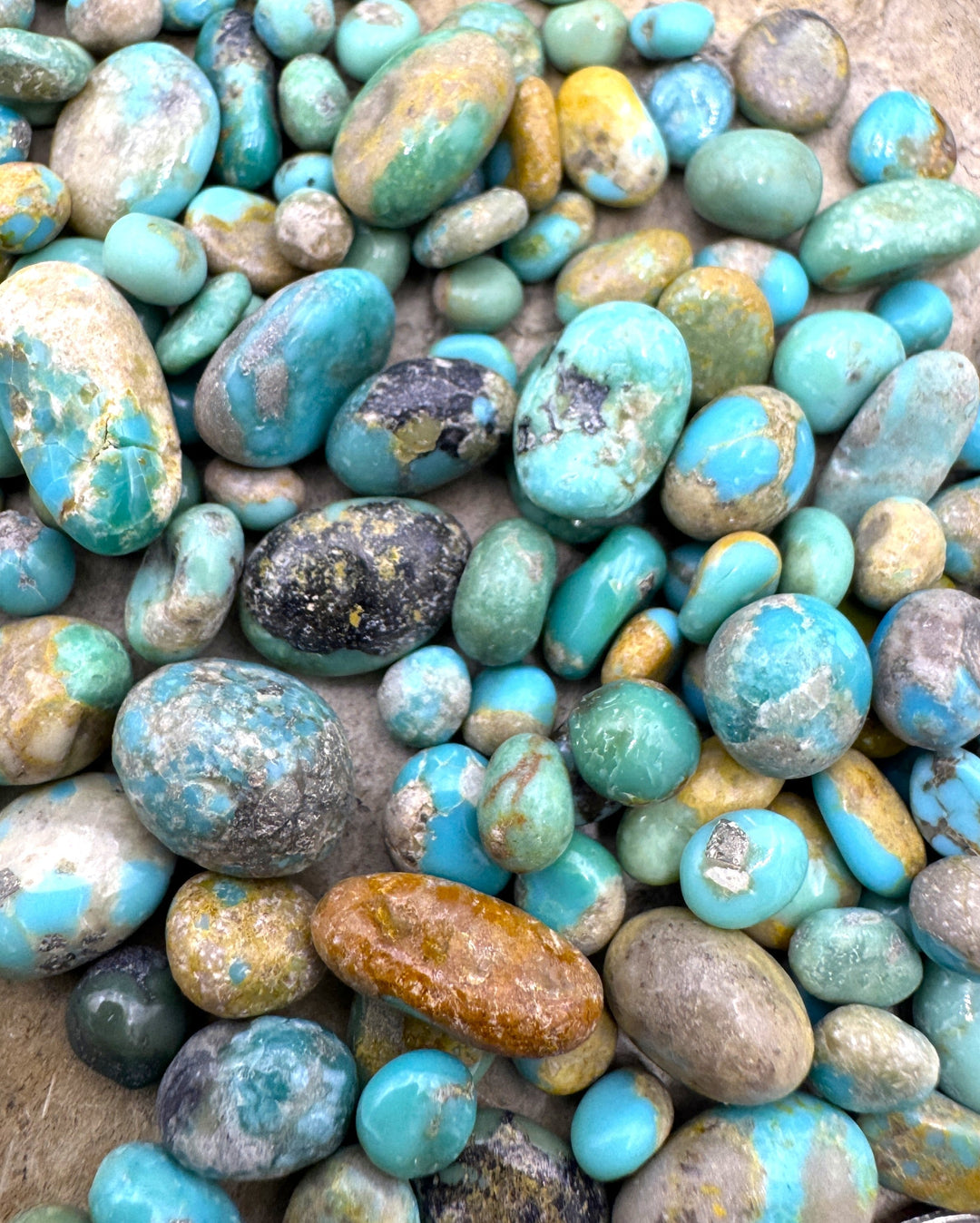 Campitos (Mex) Turquoise Polished Undrilled Nuggets 4 14mm