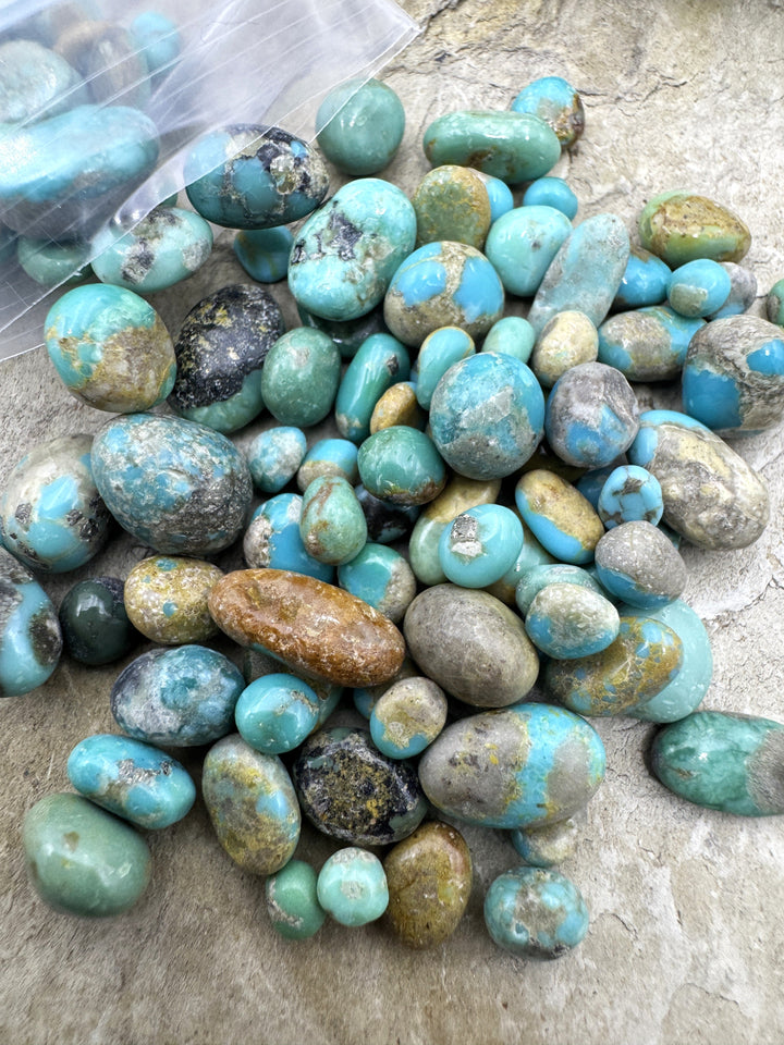 Campitos (Mex) Turquoise Polished Undrilled Nuggets 4 14mm