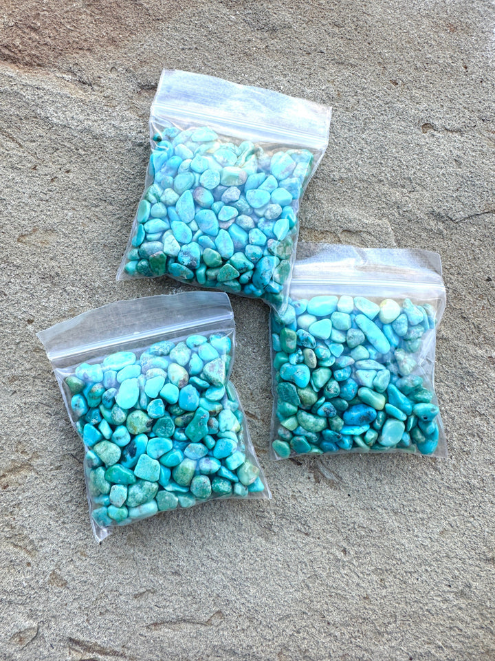 Campitos (Mex) Turquoise Polished Undrilled Nuggets (pkg