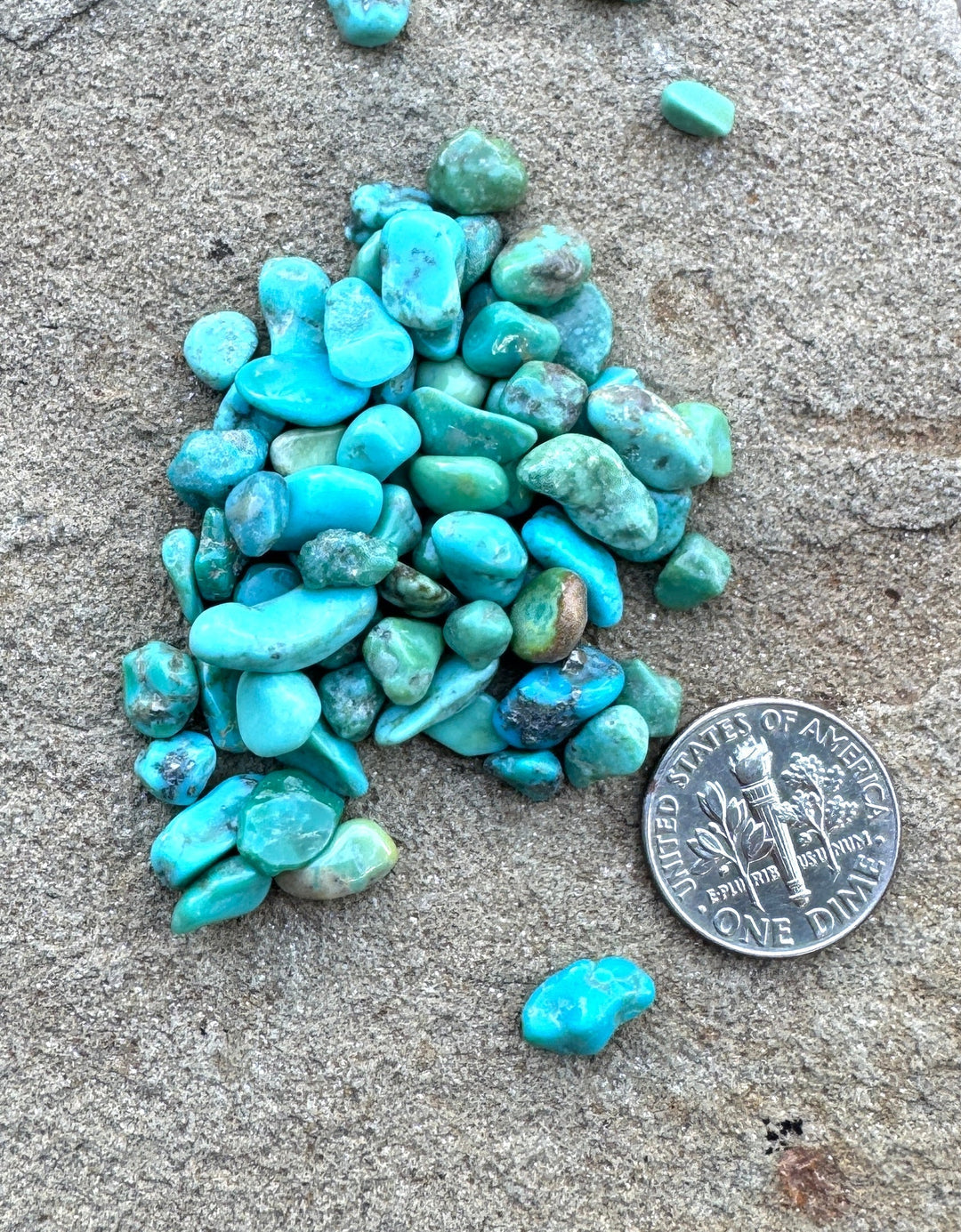 Campitos (Mex) Turquoise Polished Undrilled Nuggets (pkg