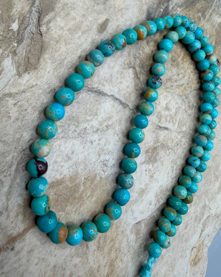 Campitos (Mexico) Turquoise 5mm Round Beads 16 inch Strand