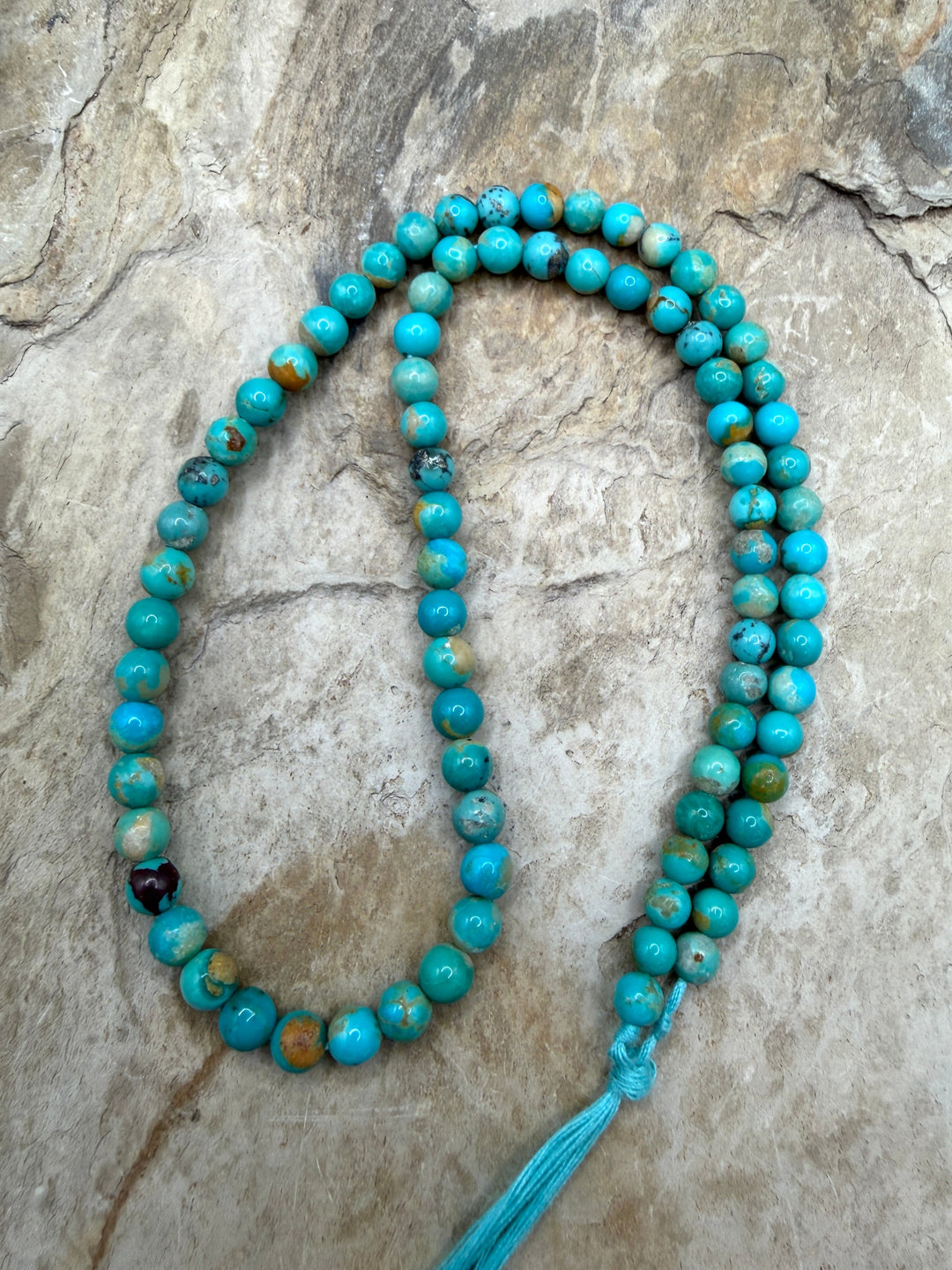 Campitos (Mexico) Turquoise 5mm Round Beads 16 inch Strand