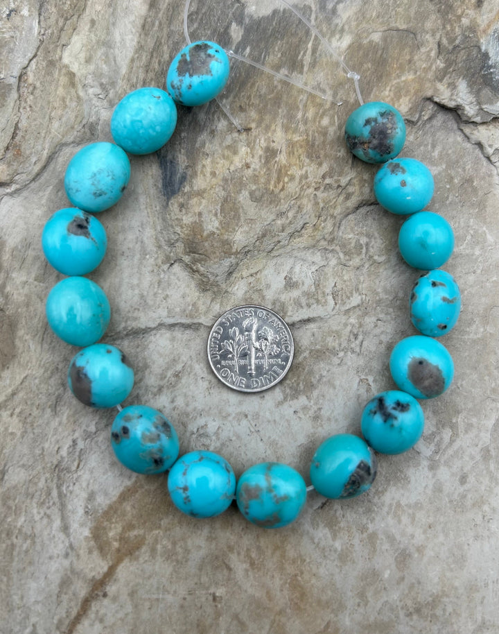 Campitos Turquoise (Mexico) Smooth Oval Nugget Beads