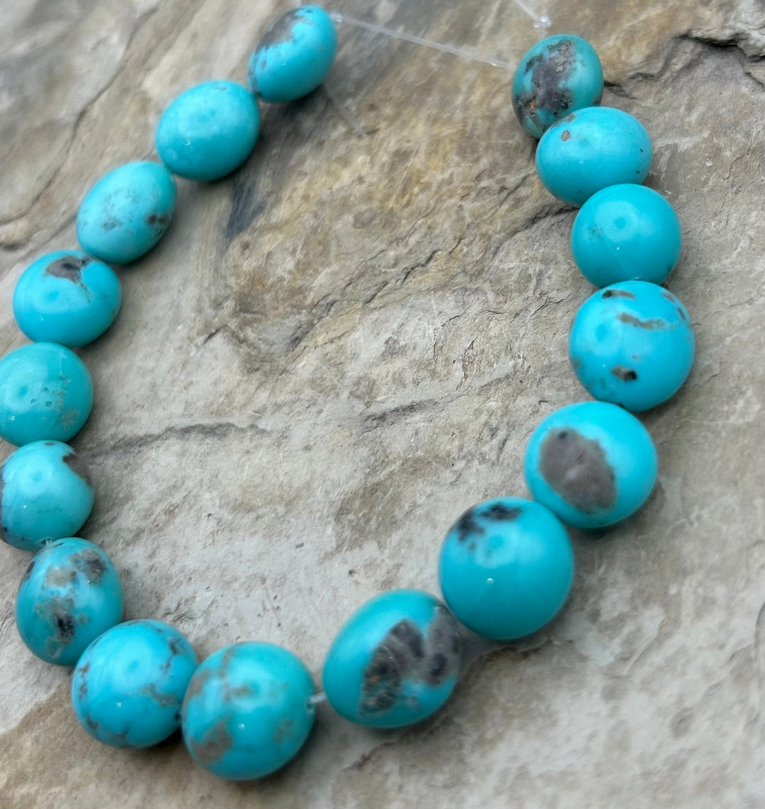 Campitos Turquoise (Mexico) Smooth Oval Nugget Beads