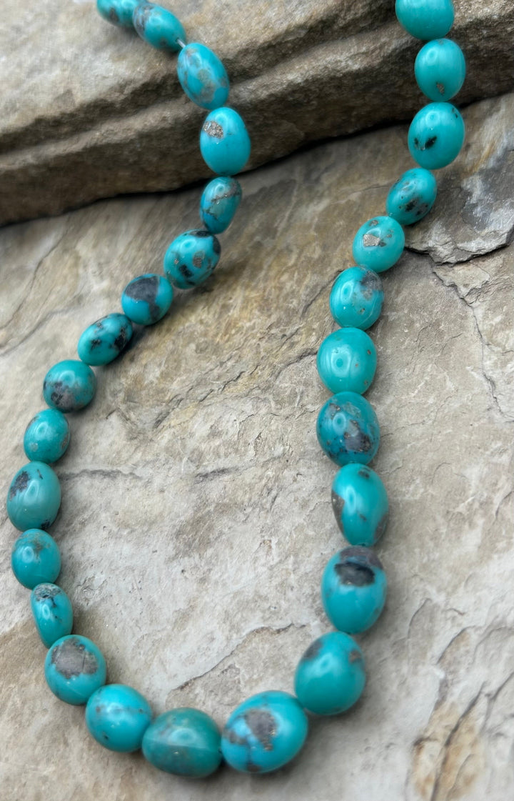 Campitos Turquoise (Mexico) Smooth Rounded Nugget Beads