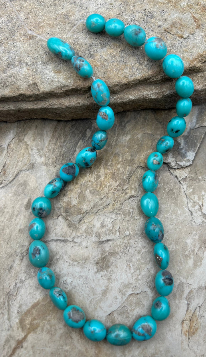 Campitos Turquoise (Mexico) Smooth Rounded Nugget Beads