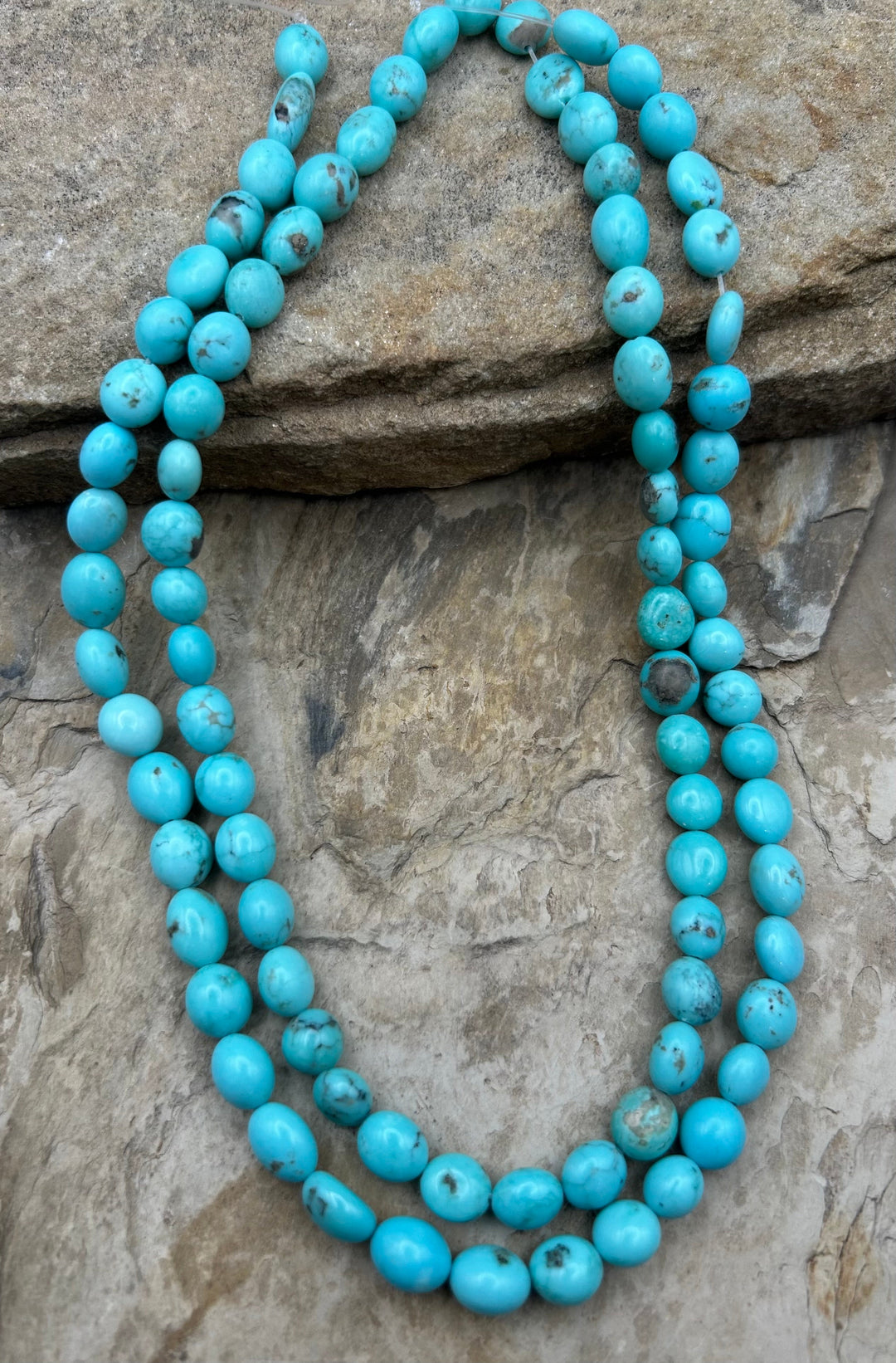 Campitos Turquoise (Mexico) Smooth Rounded Nugget Beads