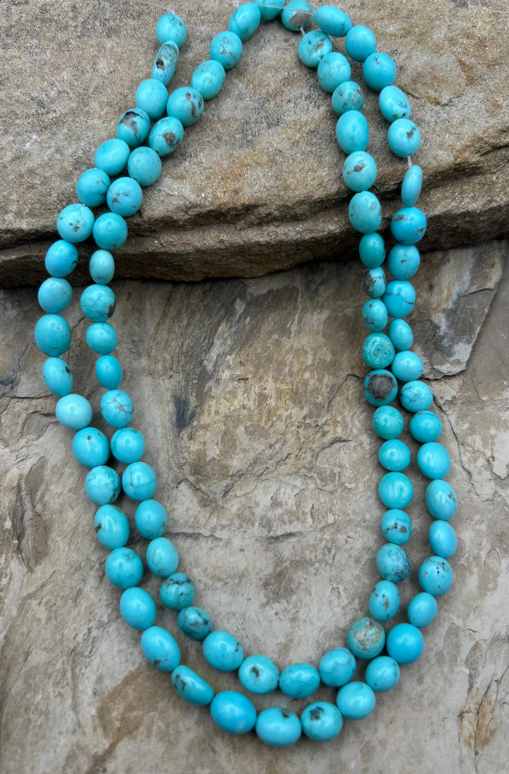 Campitos Turquoise (Mexico) Smooth Rounded Nugget Beads