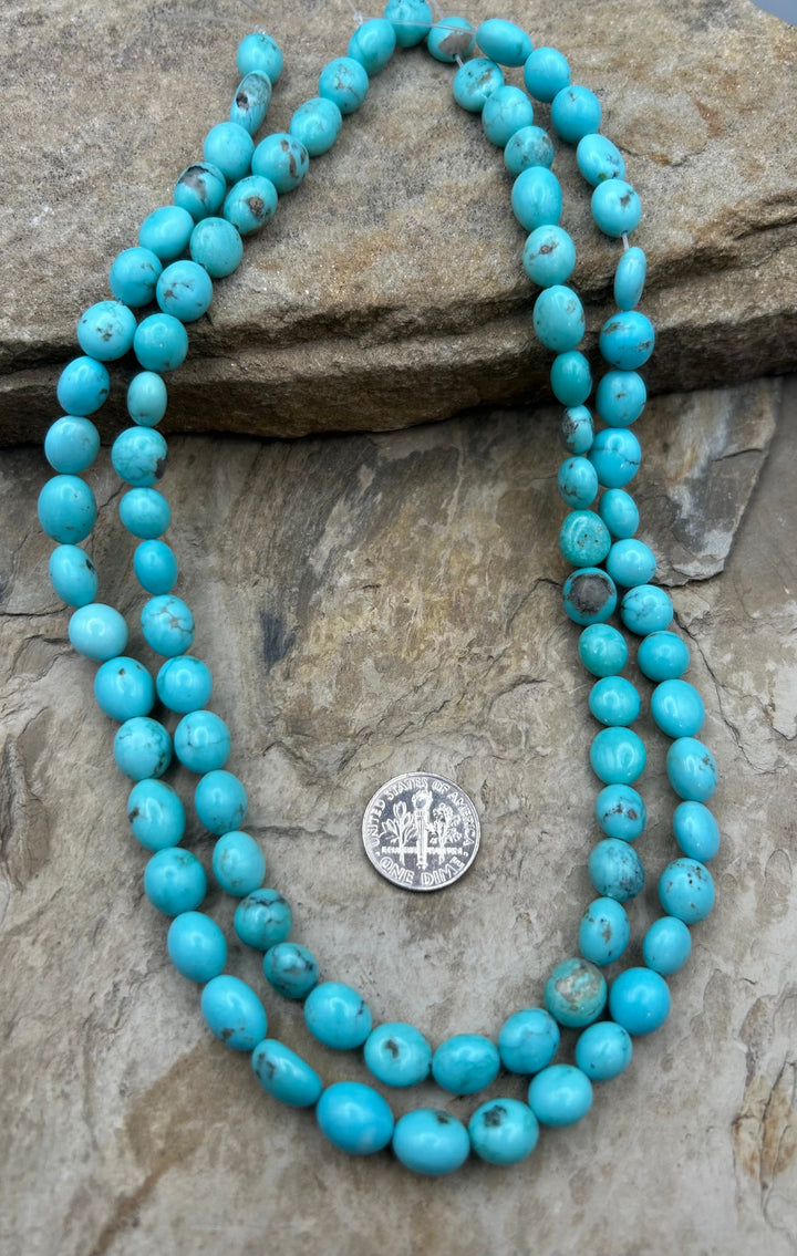 Campitos Turquoise (Mexico) Smooth Rounded Nugget Beads