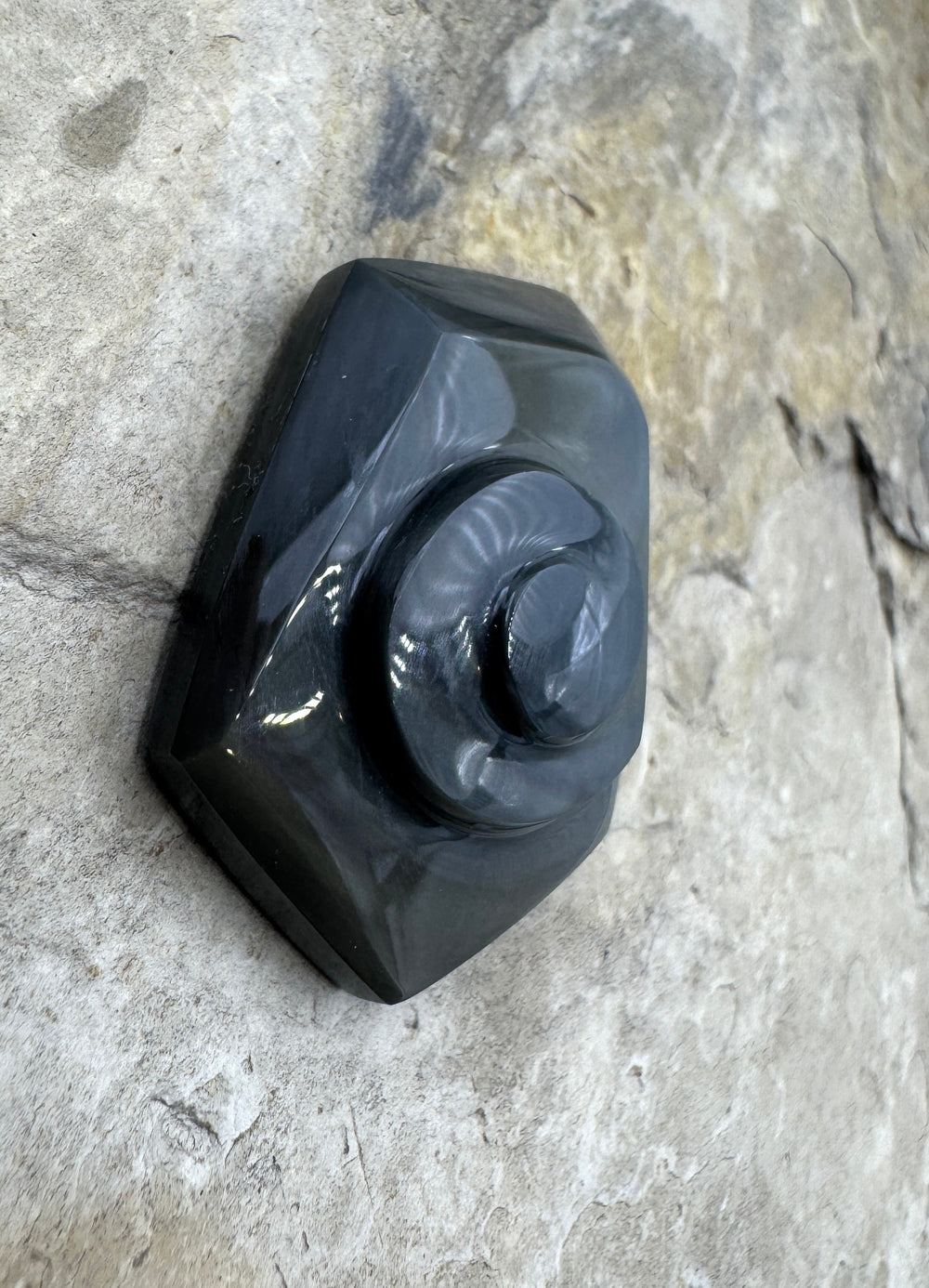 Carved Rainbow Obsidian Cabochon 32x43mm - Obsidian