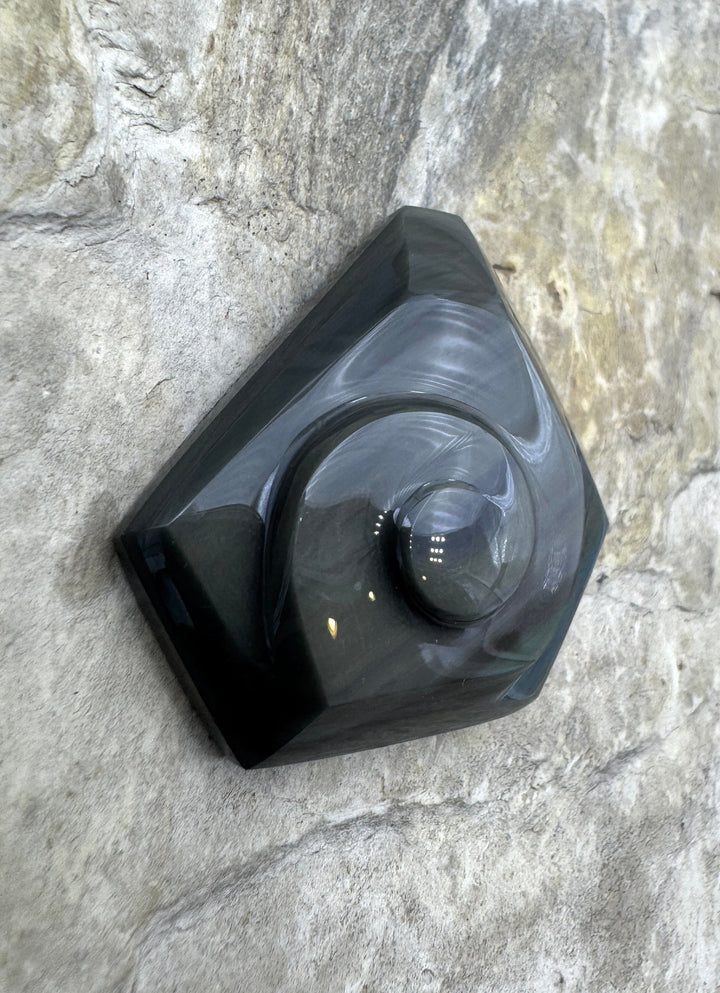 Carved Rainbow Obsidian Cabochon 38x37mm - Obsidian