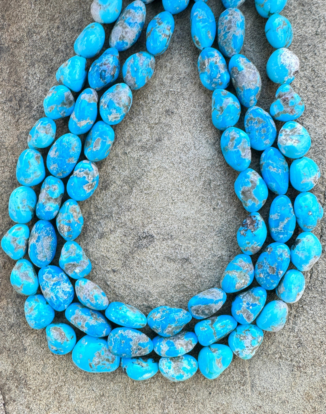 Castle Dome Turquoise (AZ) 13-18mm Nuggets Strands 16 Inch