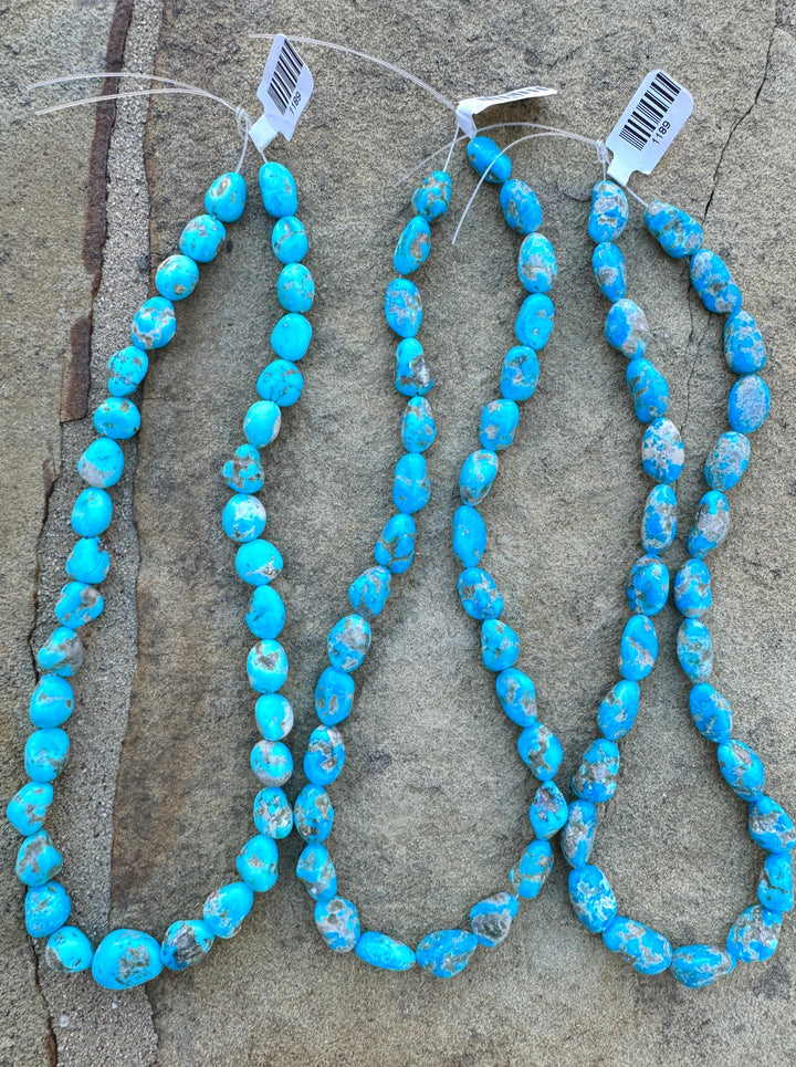 Castle Dome Turquoise (AZ) 13-18mm Nuggets Strands 16 Inch