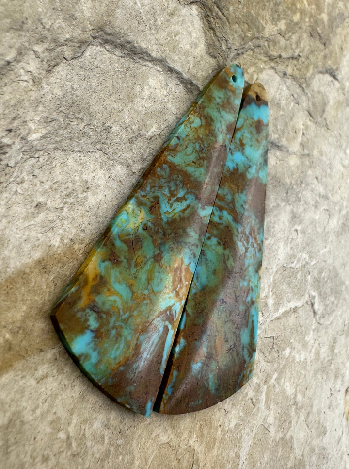 Ceremonial Kingman Turquoise (AZ) BIG Matching Earring Slab