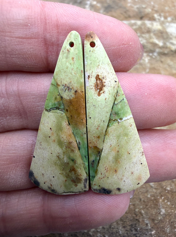 Chrome Chalcedony (Australia) Matching Earring Slab Bead