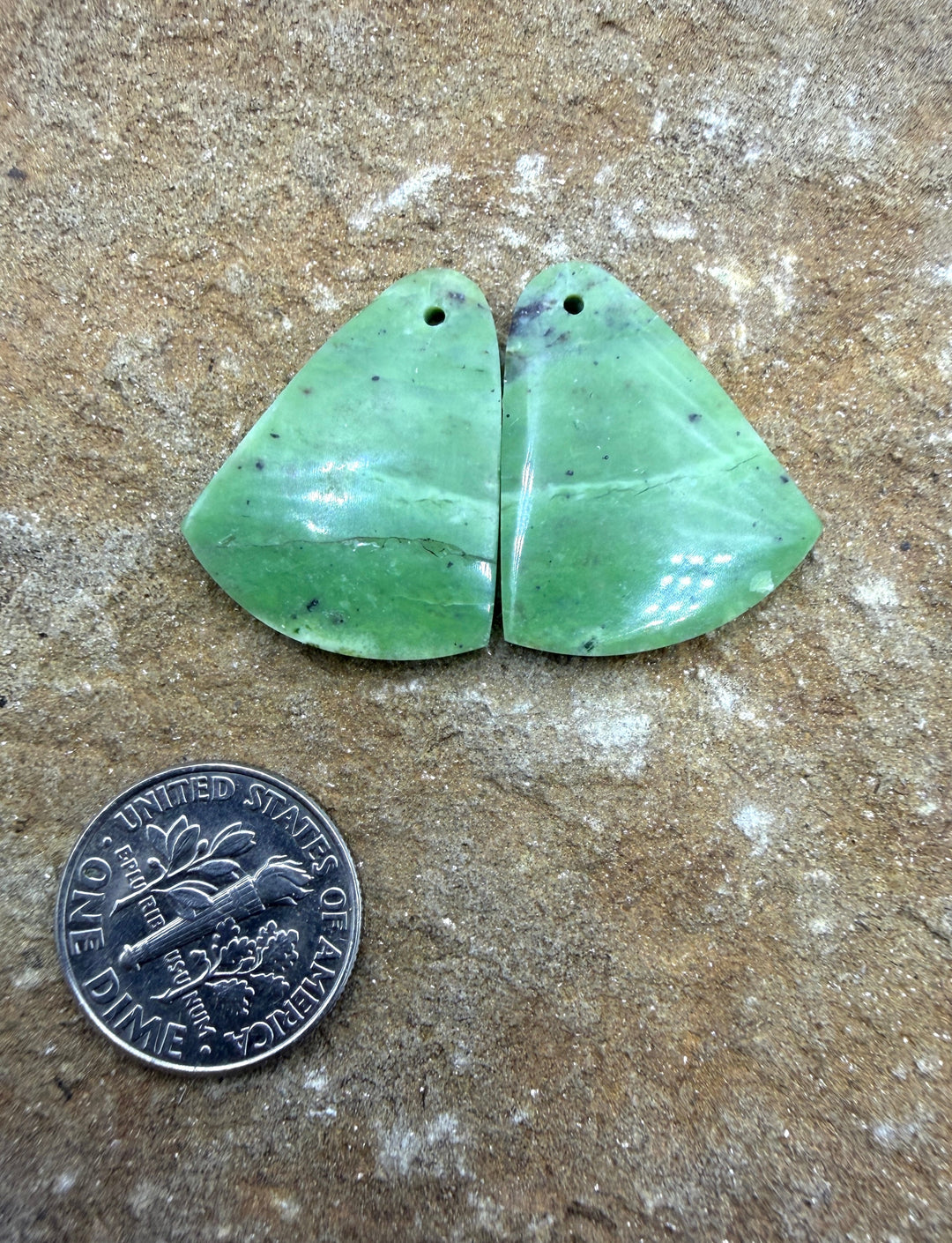 Chrome Chalcedony (Australia) Matching Earring Slab Bead